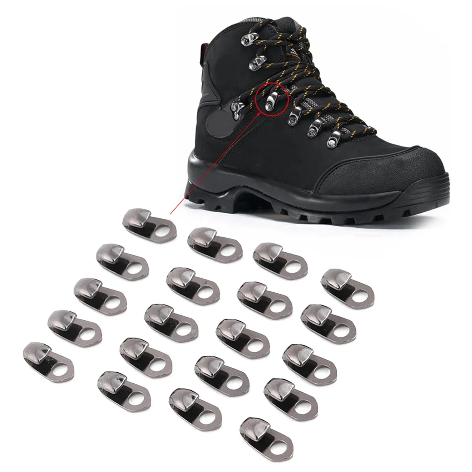 20pcs/set  Boot Hooks Lace Fittings With Rivets For Repair/Camp/Hike/Climb Accessories