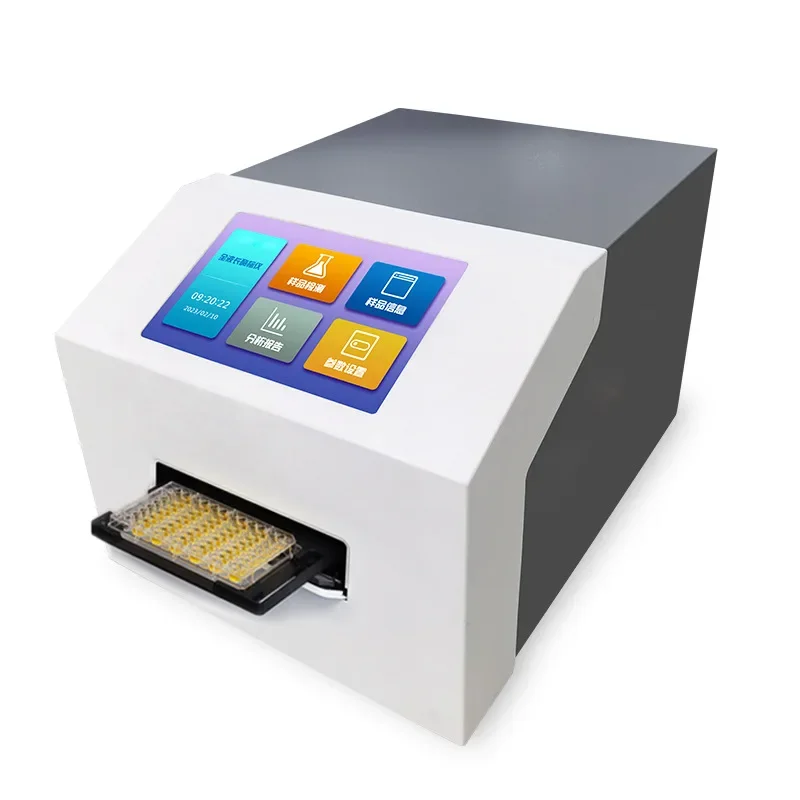 Microscopio de longitud de onda completa, analizador de detección de concentración bacteriana cuantitativa de proteínas, microplaca automática