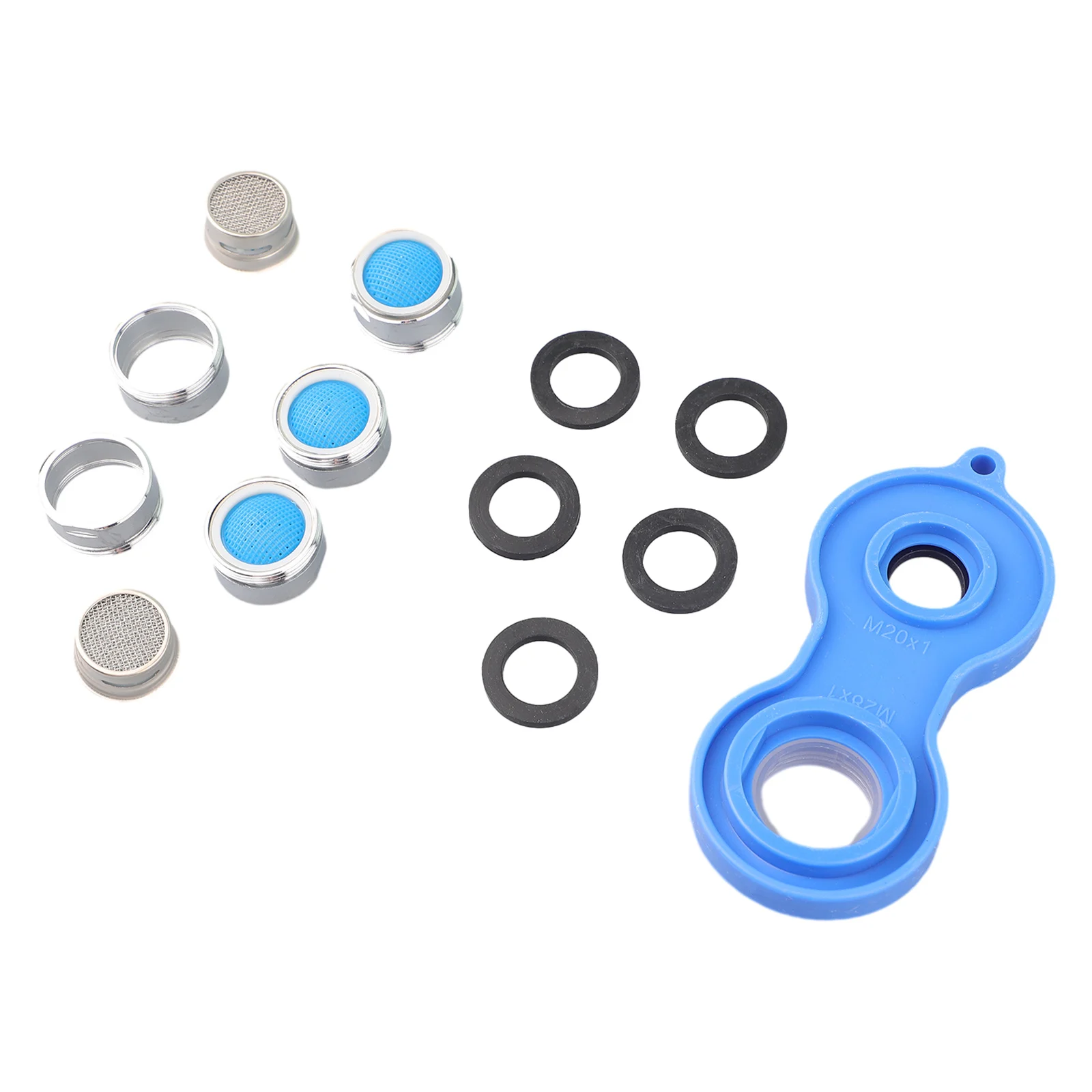 5x Faucet Replacement Part Insert Filter Removal Wrench Tool Aerators Water Saving Flow Restrictor Set For Sink Tap Aerators