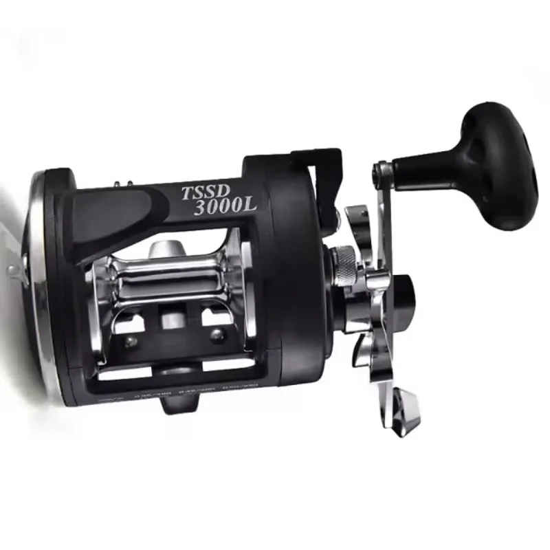 3 + 1BB 3.8:1 Gear Mulinelli per tamburo oceano in barca offshore Acqua salata Big Game Mulinello da pesca a traina in acque profonde