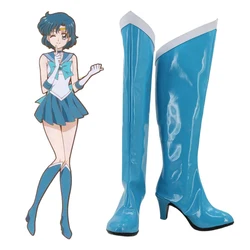 Sailor Mercury Ami Mizuno Shoes Cosplay Boots Halloween Carnival Boots Custom Made