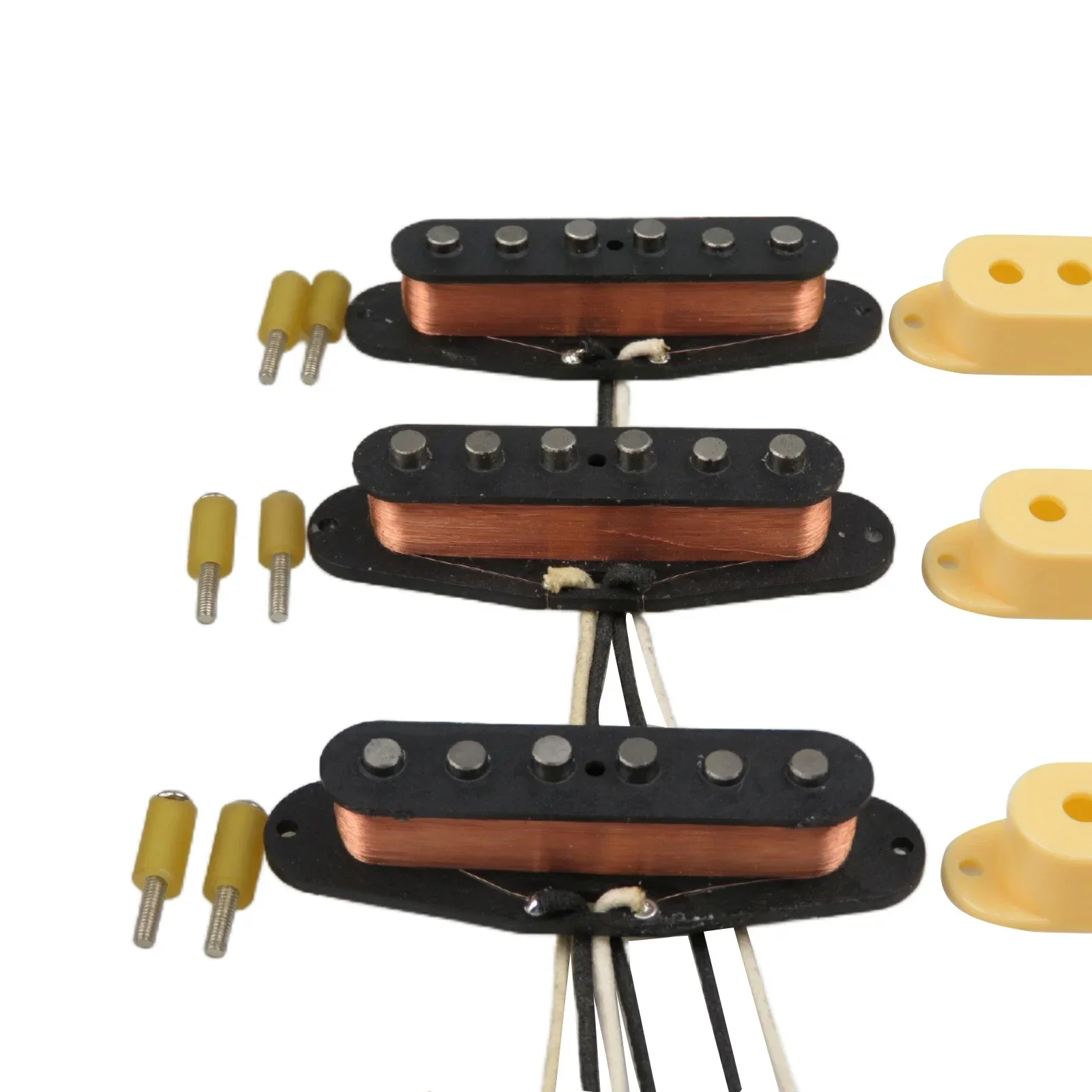 Alnico V SSS Single Coil Guitar Pickup Set 50‑s Vintage Style Electric Guitar Replacement Parts with Hardware