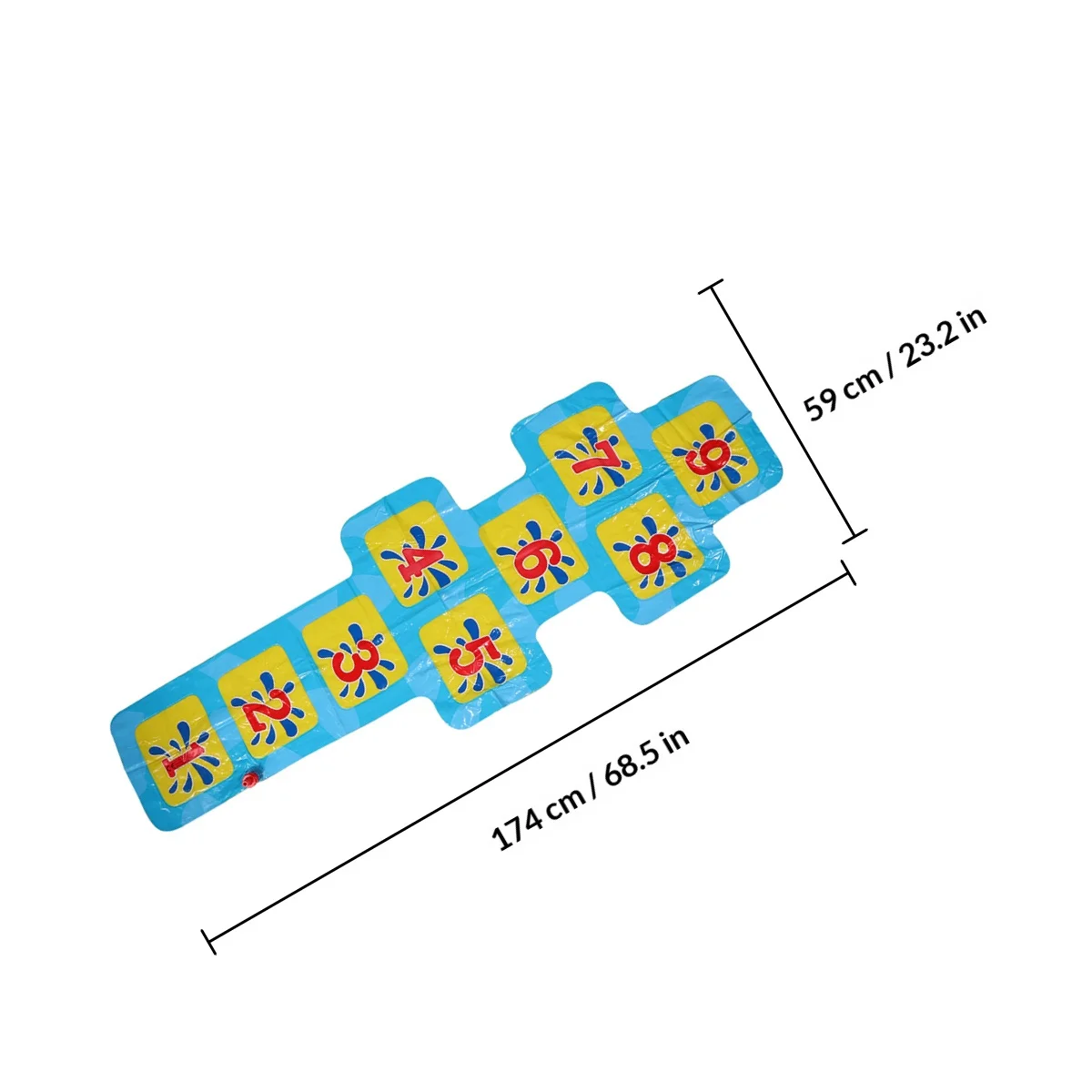 Tapis de jeu gonflable pour enfants, 1 pièce, avec pulvérisation d'eau, bleu, épais, pour piscine, plage, jeu éducatif, tapis de jeu numérique pour bébé