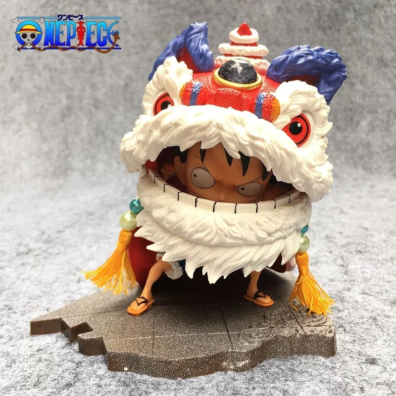 

One Piece 14cm Gk Series New Spring Festival Lion Dance Lufei Suo Long Decoration Collection Handmade Model Birthday Toy Gift