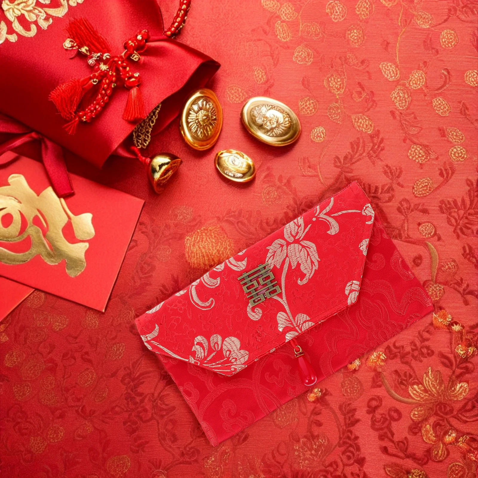 

Wedding Red Envelope Chinese New Year Pockets Hongbao Brocade Envelopes Lucky Money