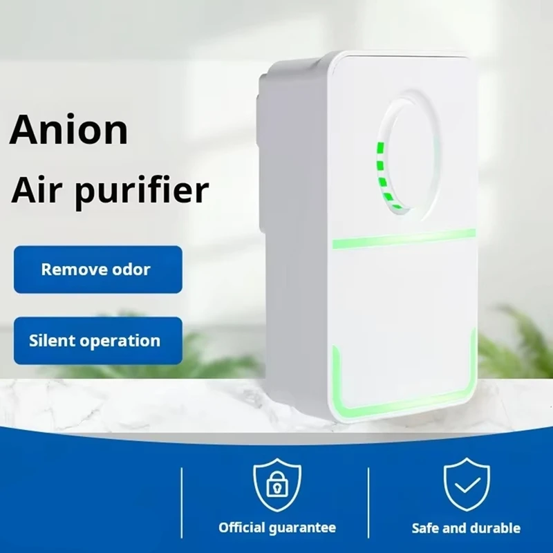 Negative Ion Air Purifier for Home,Bathroom Odor&Pet Deodorizer,Efficient Methanol&Smell Removal,Compact Air Cleaner EU-A57M