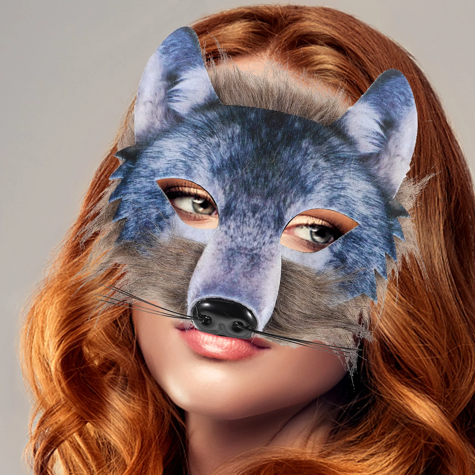 

Animal Mask 3D Half Face Wolf Halloween Costume Accessory Party Supplies Festival Animal Mask Scary Masks Dress Up Accessories