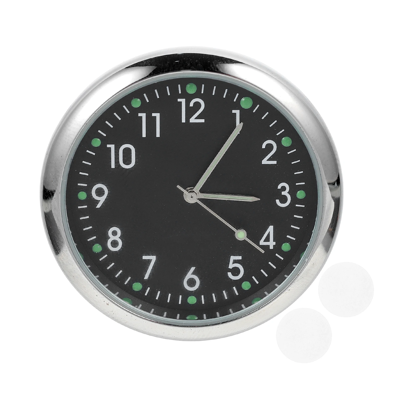 

On Clock Metal Decorative Clock For Car Dashboard Compact Durable Easy Installation Time Display Car Interior