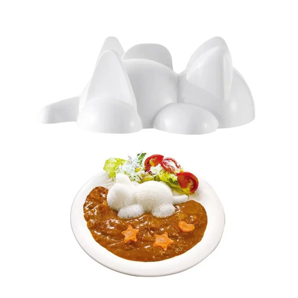 Cute Cat Shape Onigiri Molds DIY Reusable Sushi Mold Food-grade Cartoon Mashed Potato Mold Kitchen Use