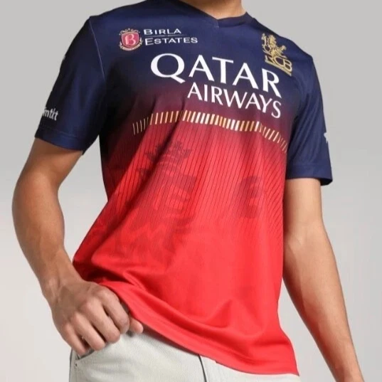 

IPL 2025 Royal Challengers Bangalore Official Fan Jersey Adult Kids Breathable Quick-Drying Tees Leisure Sport Leisure Top Tee