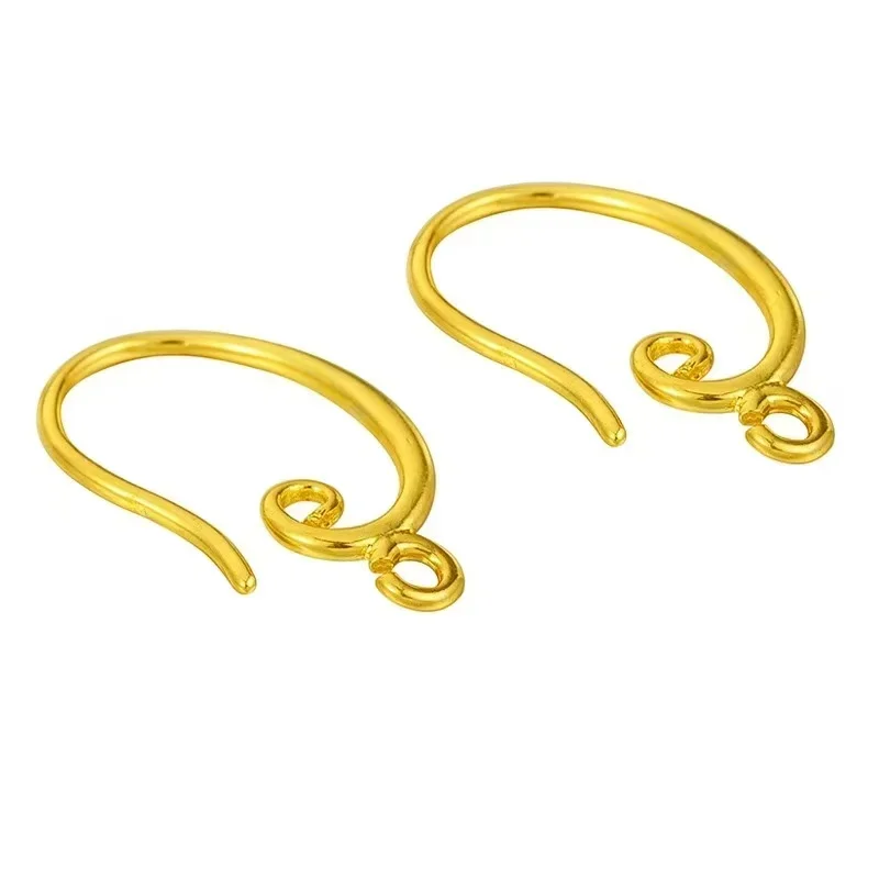 20/50pcs Earring Hooks Plated Brass Earwire with Q Loop Fren Rose Silver