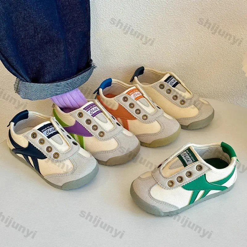 

Children's Canvas Shoes Toddler Non Slip Comfortable Sneakers 2025 Spring New Lightweight Soft Soles Running Casual Sports Shoes