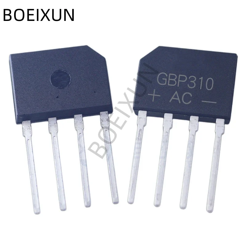 10~1000Pcs GBP310 Bridge Rectifier 3A/1000V GBP310G Bridge Stack DIP-4 Flat Bridge