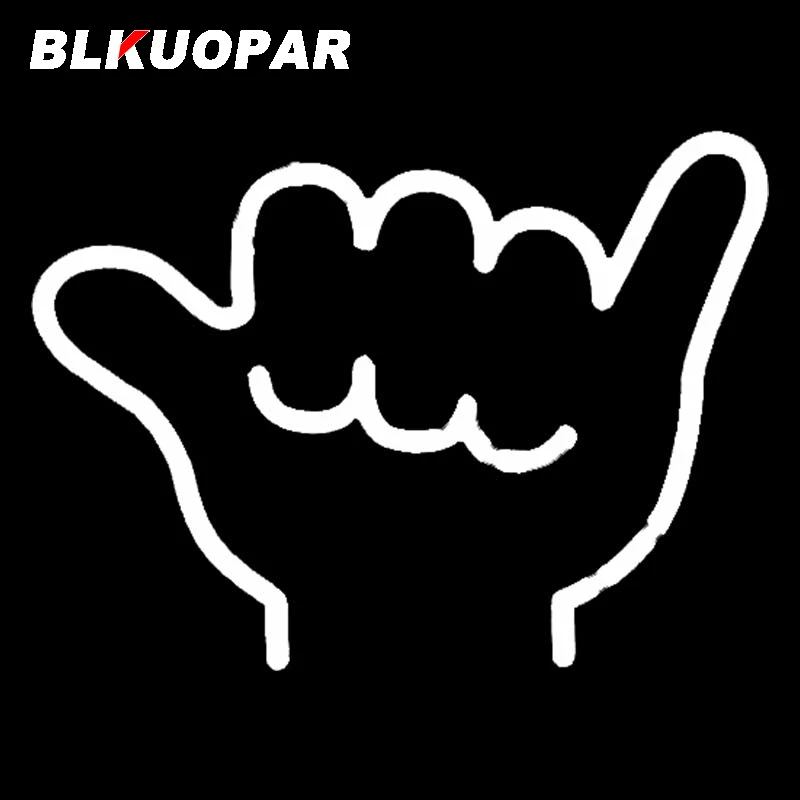 BLKUOPAR لفتة يد واحدة صورة ظلية ملصقات السيارات ملصق مضاد للمياه حقيبة الزجاج الأمامي الإبداعية اكسسوارات السيارات JDM الديكور