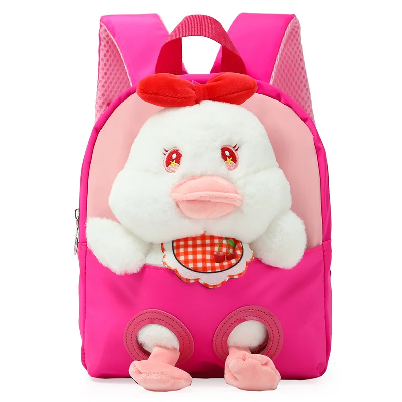 Cartoon cute kindergarten bag girls Plush Duck Children backpacks High quality Boy child backpack Small school bags 2024 kids