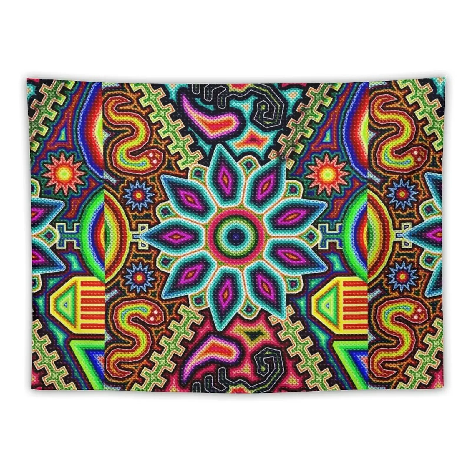 Huichol Art Mexico Tapestry Bedroom Decorations Bedroom Decor Wall Hangings Decoration Things To Decorate The Room Tapestry