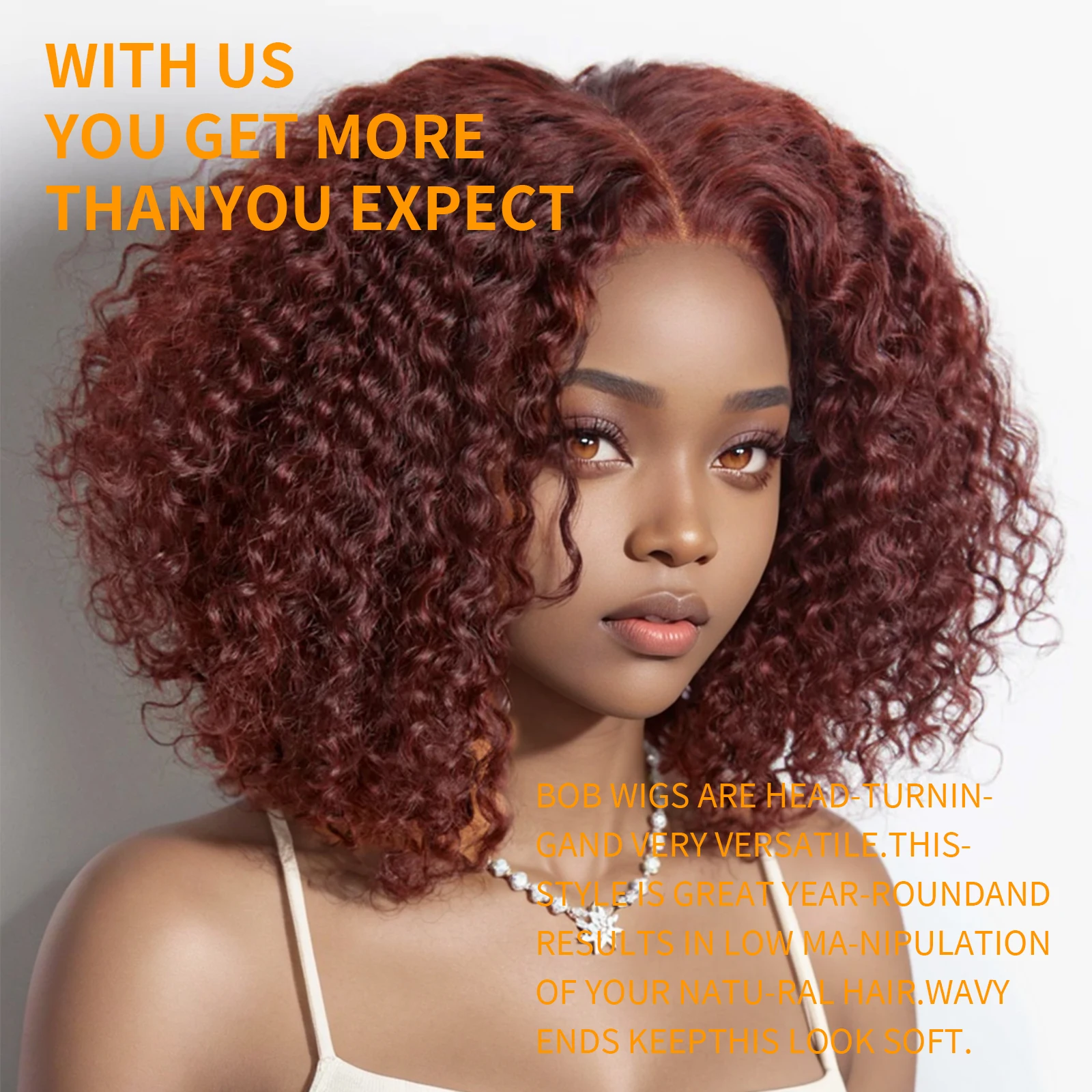 Peluca Bob rizada marrón de 10 y 12 pulgadas, onda profunda, corta, 5x5, encaje frontal, color 200 de densidad, marrón rojizo, Bob brasileño prearrancado