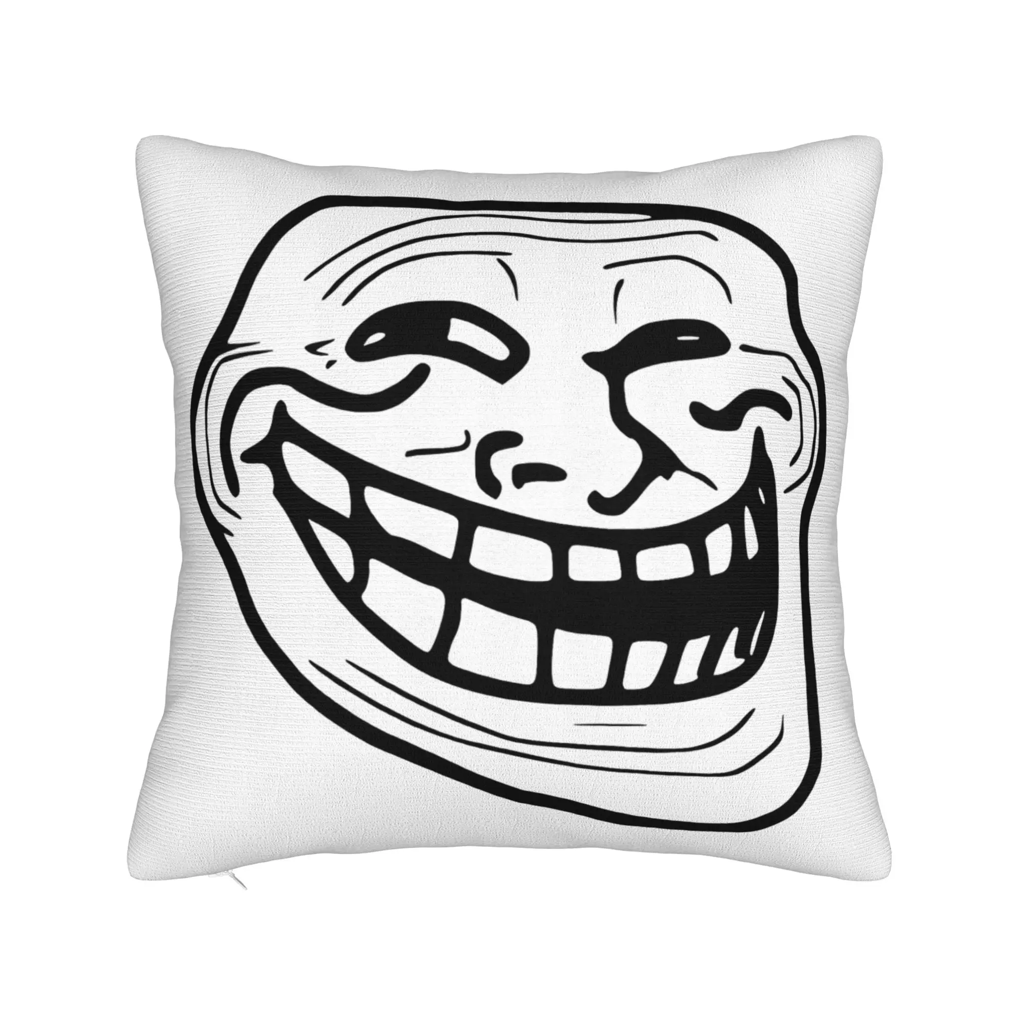 Trollface Meme Rage Comic Funny Troll Joke Internet Pillow Case  Custom Pillow Cover For Wedding Party Home Decor Pillowcases