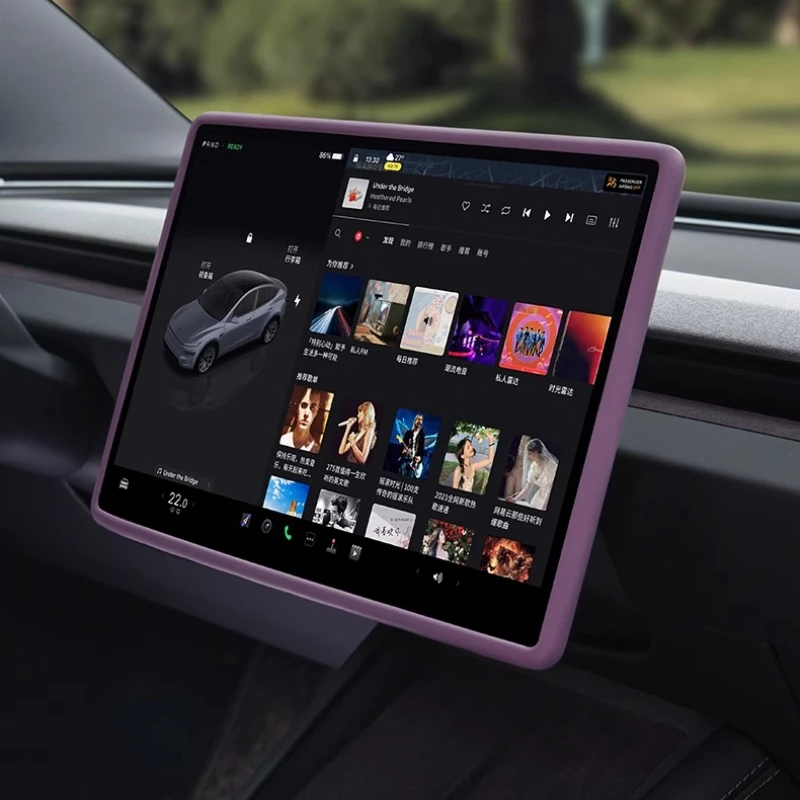 

Для Tesla ModelY MODEL3 HIGHLAND чехол для навигационного экрана с центральным управлением, силиконовая рамка, украшение, аксессуары для модификации автомобиля