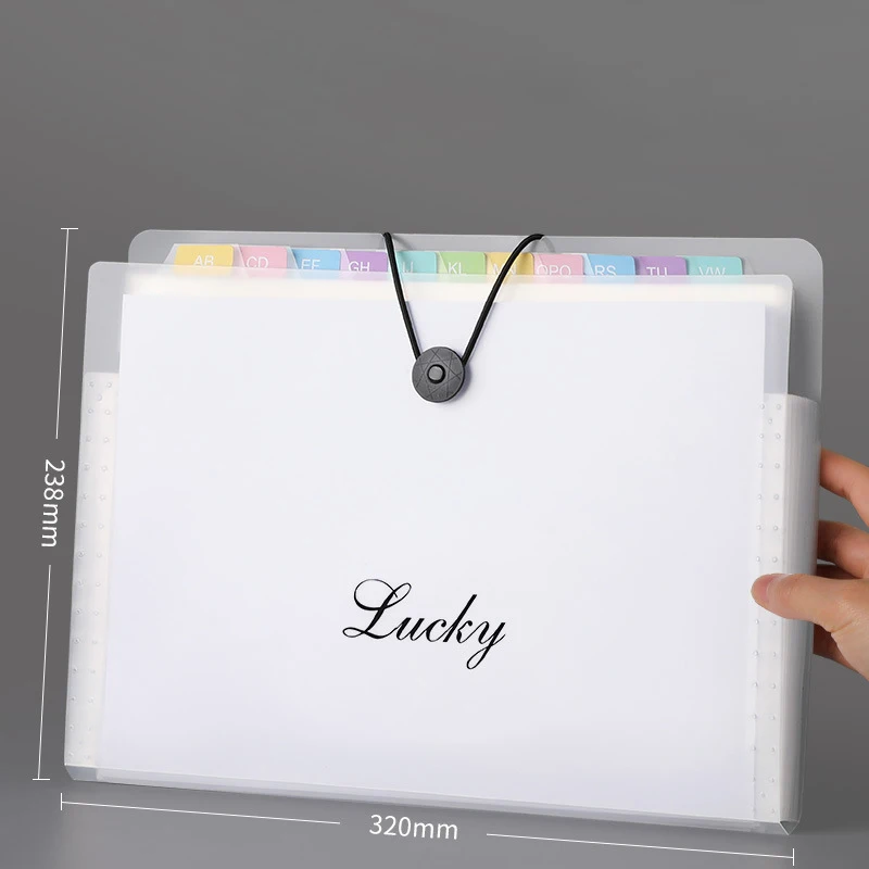 8/12 Pocket A4 Waterproof Expanding File Folder Large Capacity Files Folder Stationery