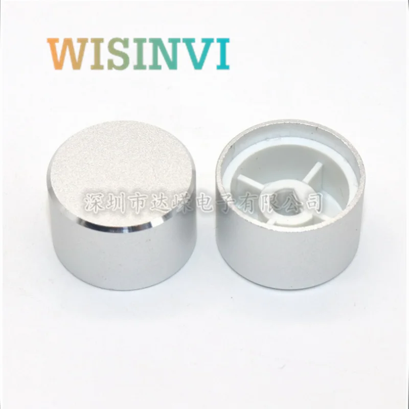 2PCS 24*15mm Aluminum Half Shaft Knob Diameter 24mm Height 15mm Potentiometer Encoder Knob D-Shaped Inner Hole 6mm