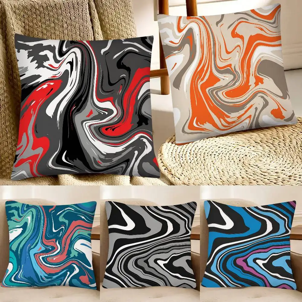 Liquid Pillow Case Fashion Square Pillowcase Bedroom Sofa Room Ins Decoration Leisure