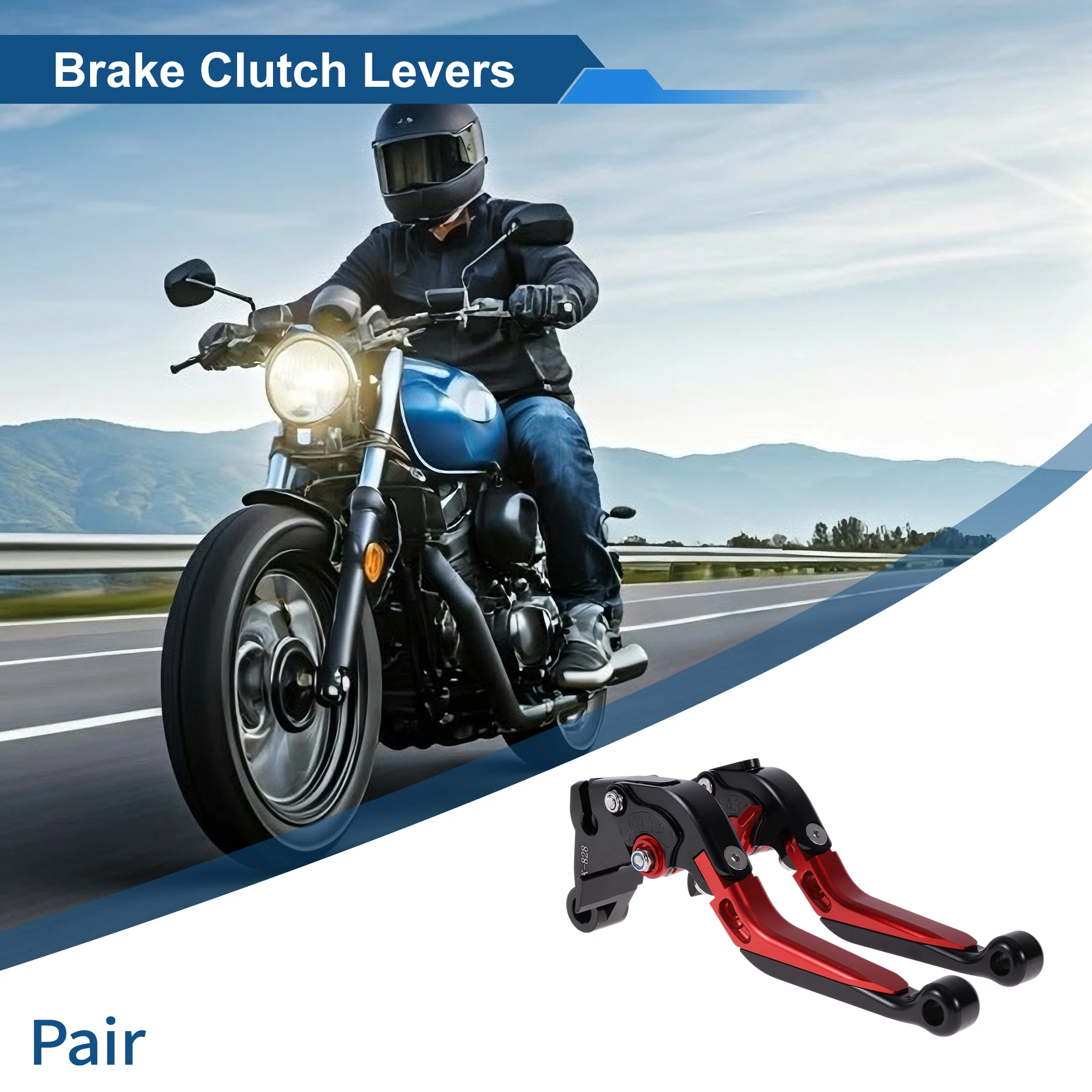 

Motoforti Регулируемый короткий длинный рычаг тормозной муфты для Kawasaki ZZR600 2005-2009 Черный Красный