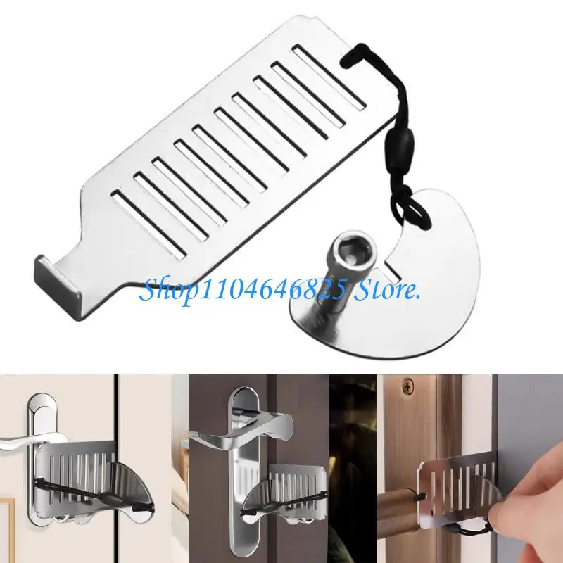Small  Steel Door Stoppers Adjustable Door Jammers 83x30mm Ensures Safety Without Drilling Suitable for Various Location