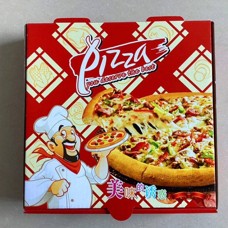 Custom. Disposable Thickened Takeaway Pizza Box Corrugated Packaging Pizza Pizza Box 67891012-Inch Customizable