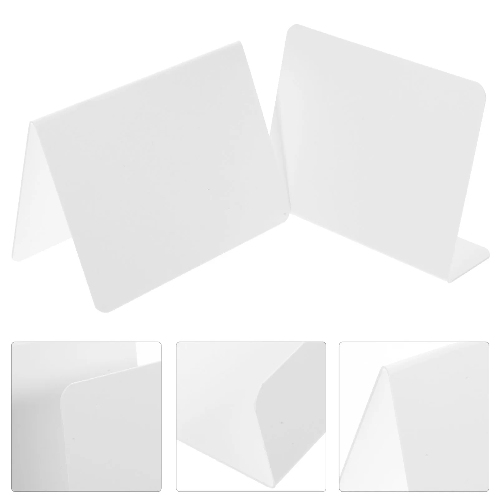 

10pcs Dry Erase Acrylic Table Number Sign Stand Wedding Blank Name Holder Reusable Menu Board Label Display Gold Tabletop Sign