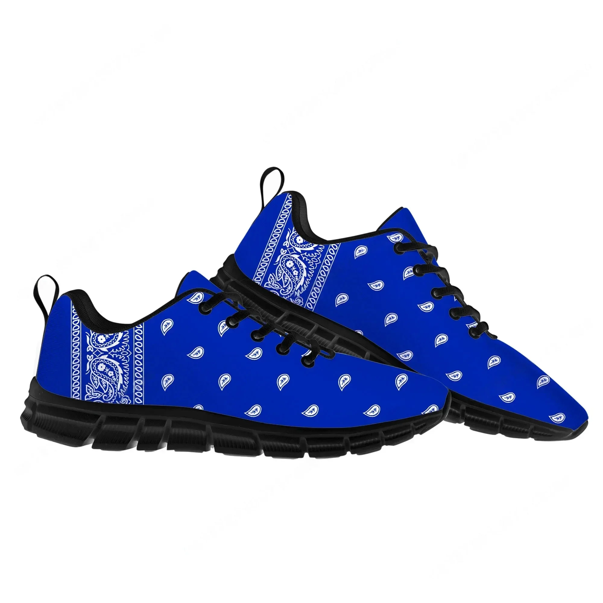 

Кроссовки Bandana Paisley для мужчин и женщин, черно-белые, красно-синие, повседневные, парные, на заказ