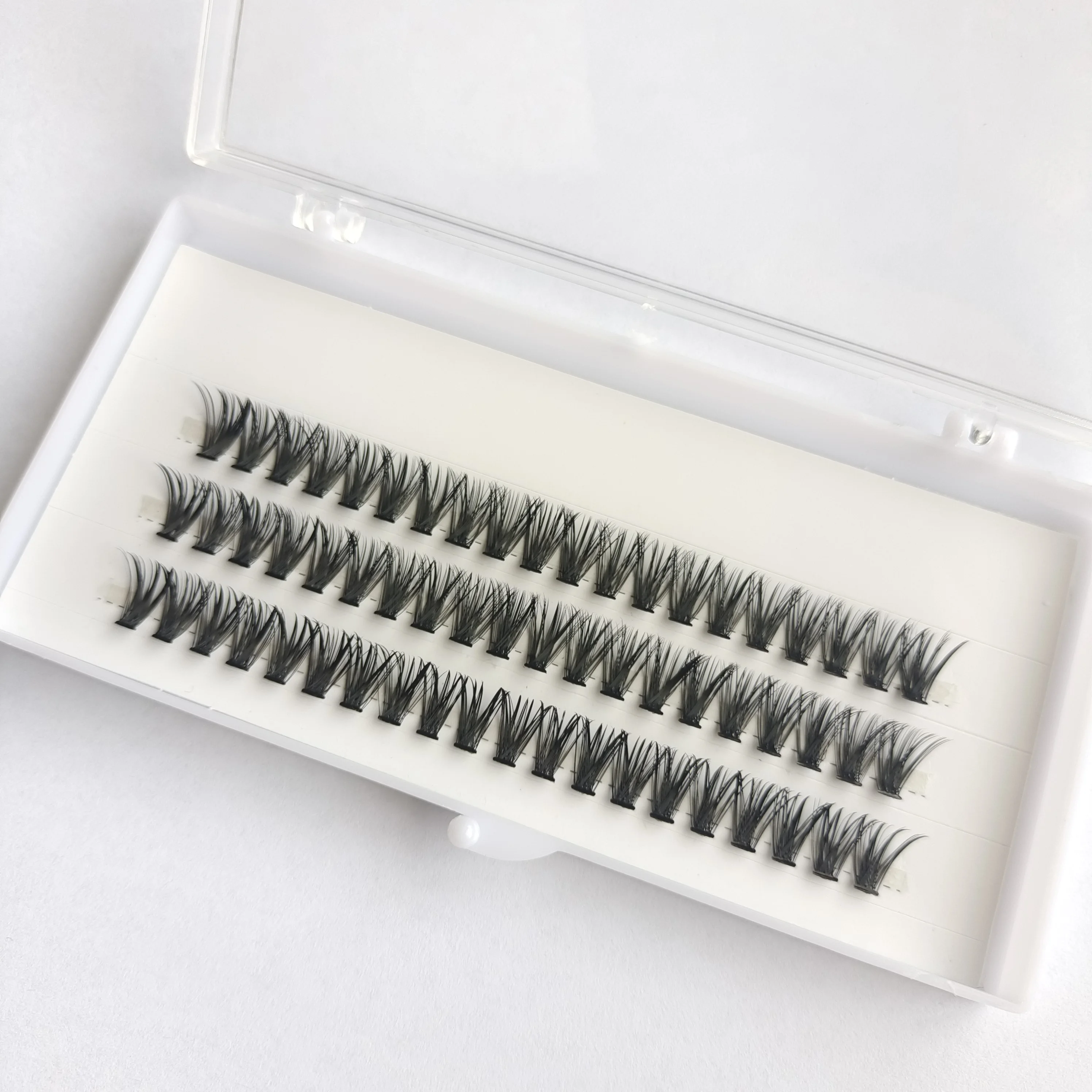 handmade lahes 10D20D30D for makeup invidual eyelashes  clusters bunches silk lashes  by korea makeupartist