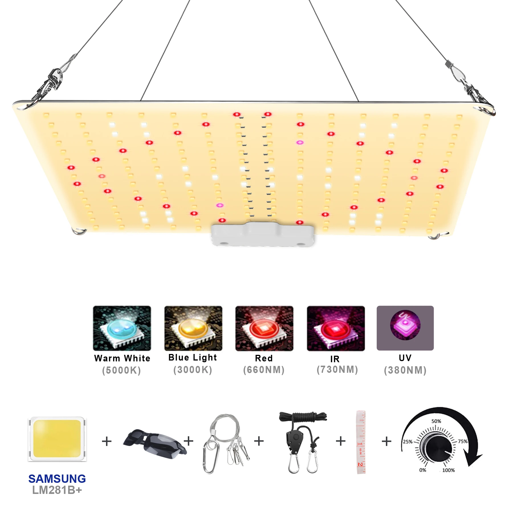 LED Grow Light 800W 700W 600W Samsung ไดโอดเต็มสเปกตรัมเงียบ QUANTUM BOARD, ใช้สําหรับเรือนกระจกเต็นท์พืช Hydroponic