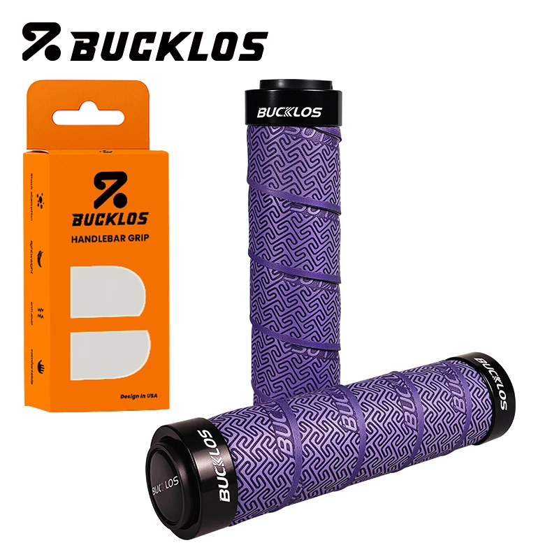 AliExpress BUCKLOS Mountain Bike Handlebar Grips Non-slip Bicycle Grips PU+EVA Soft Bike Grip Double Lock on Rings Mtb Cuff Bicycle Parts