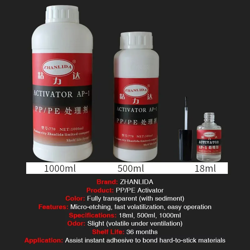 18ML Instant Glue Treatment Agent Colorless Primer Accelerate Glue Curing Speed Increases Strength PP PET PU Silicone Rubber