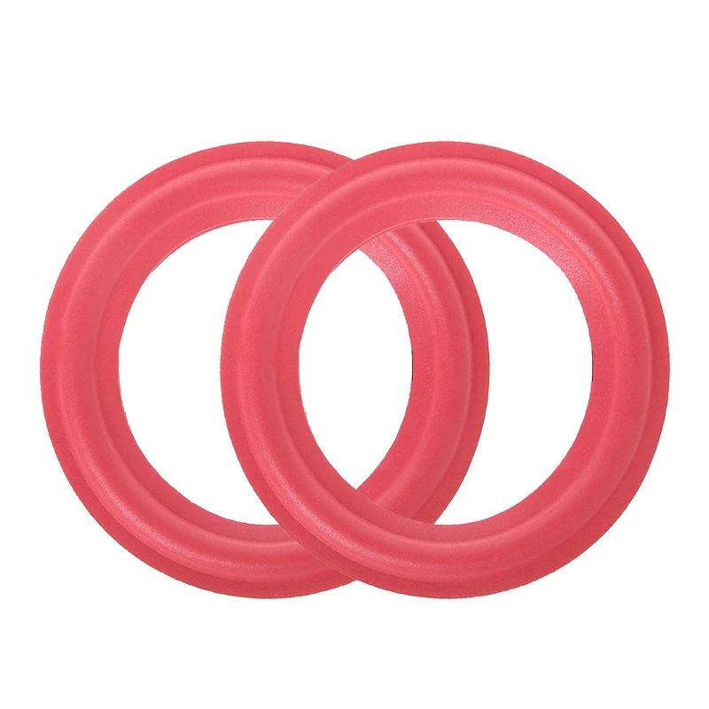 Good Elasticity Red Speaker Rubber Foam Surround Coil Replacement Pliable Rubber Surround Edges Elasticity &Durable Ring