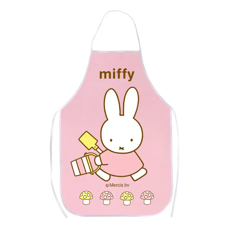 Cartoon Kawaii Miffy Waterproof Thicken Sleeveless Apron Cook Oil Proof Easy To Clean Household Use Kitchen Good Looks Practical