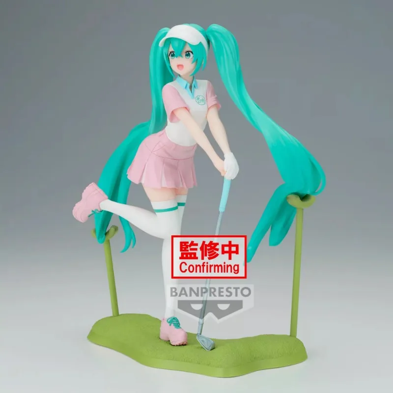 Bandai Original Banpresto Vocaloid Singer Hatsune Miku recuerdos festivos GOLF 20cm colecciones Anime modelo figuras de juguete