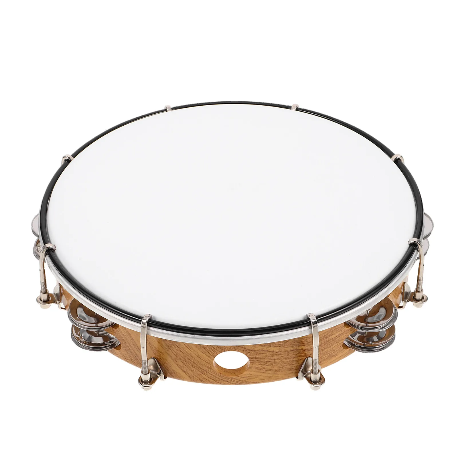 10-inch-adjustable-tuning-tambourine-with-crisp-jingles-sturdy-drumhead-handheld-percussion-instrument-for-classroom-stage