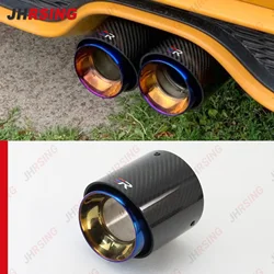1Piece Glossy Carbon Fiber Muffler Pipe Upgrade Exhaust Tip Modify Fit for miniCooper S R55 R56 R57 R58 R59 R60 R61