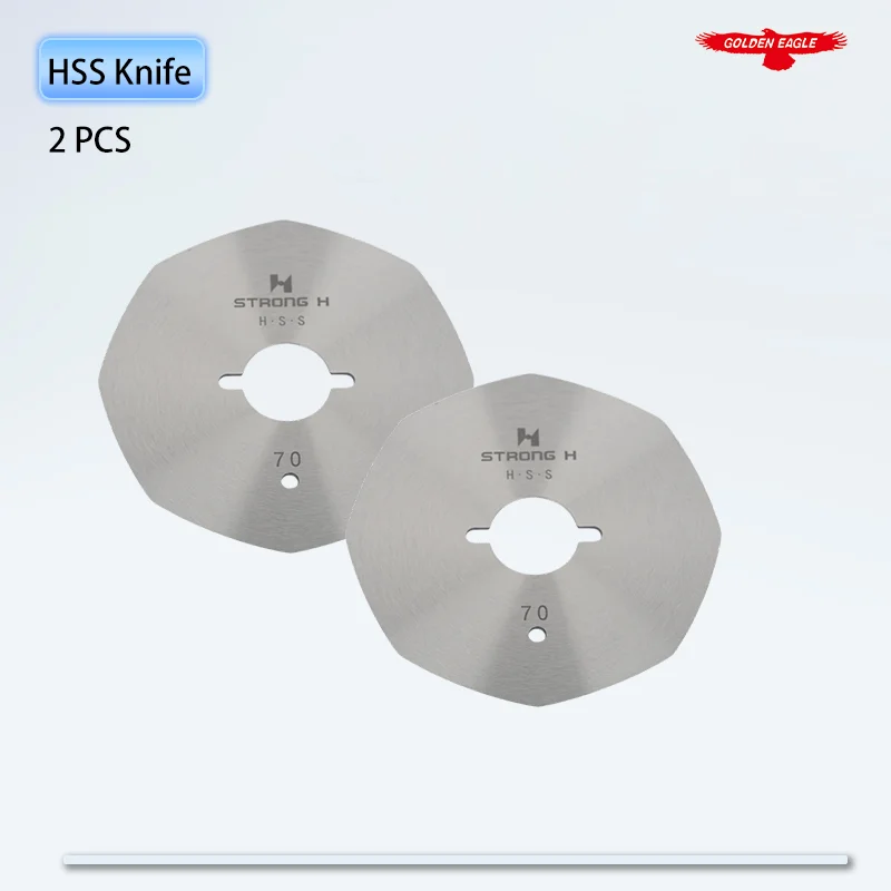 2 PCS RS-70(8) 8-Angle Round Knife For Eastman / OCTA / LEJIANG / DAYANG RS-70 Fabric Cutting Machine Made By Alloy Steel