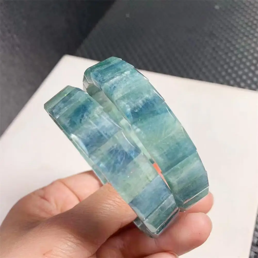 13.5mm Natural Kyanite Bangle Round Bead Women Beautiful Colorful Crystal Energy Healing Fashion Jewelry 1PCS