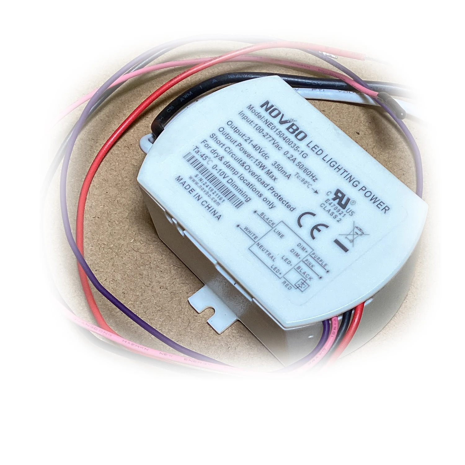 100‑277V Full Voltage 0‑10V Dimmable LED Power Supply Silicone Potting High PF High Efficiency LED Driver