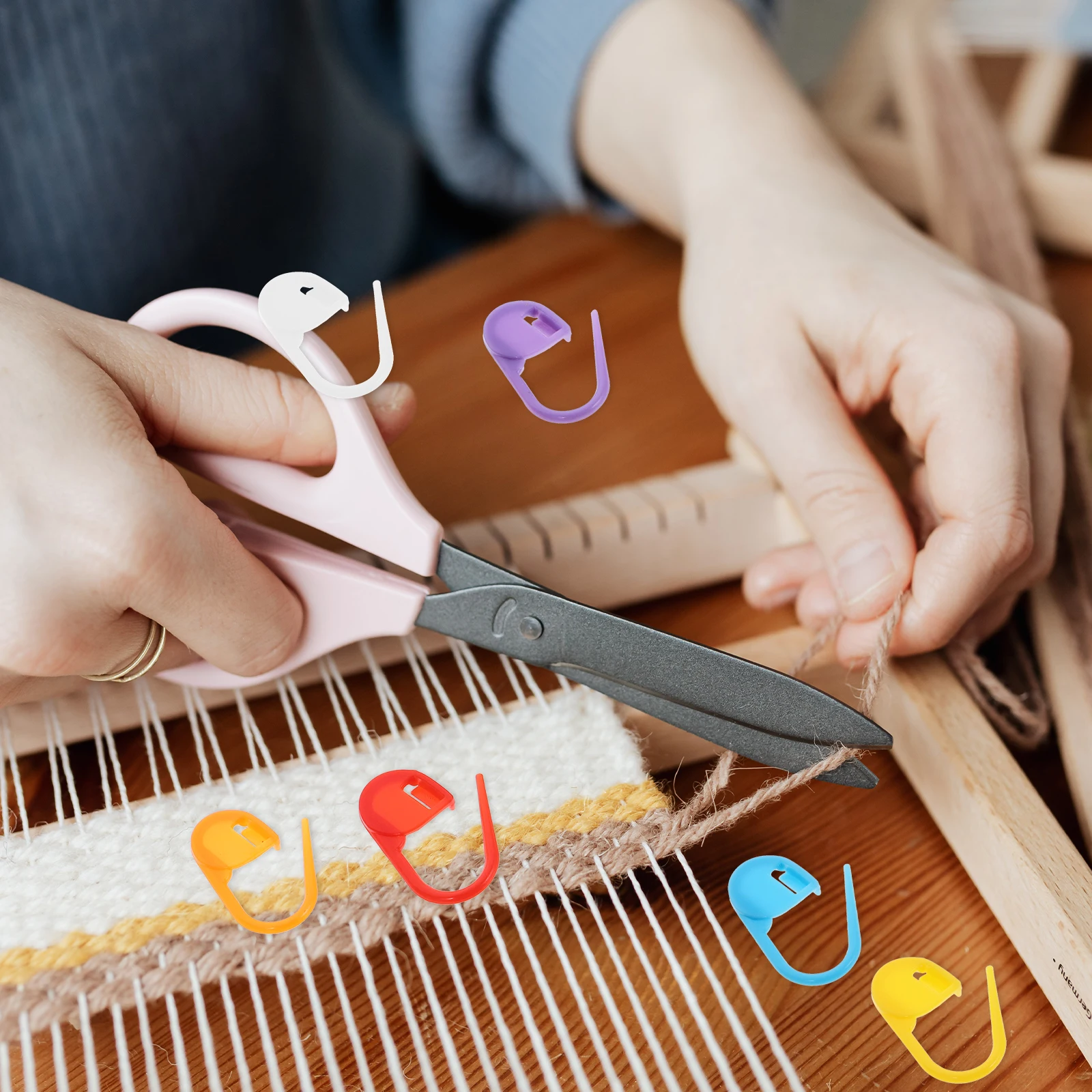 

80pcs Stitch Markers Plastic Colorful Reusable Knitting Crochet Clips For Diy Crafts Handicrafts Tools Crochet Accessories