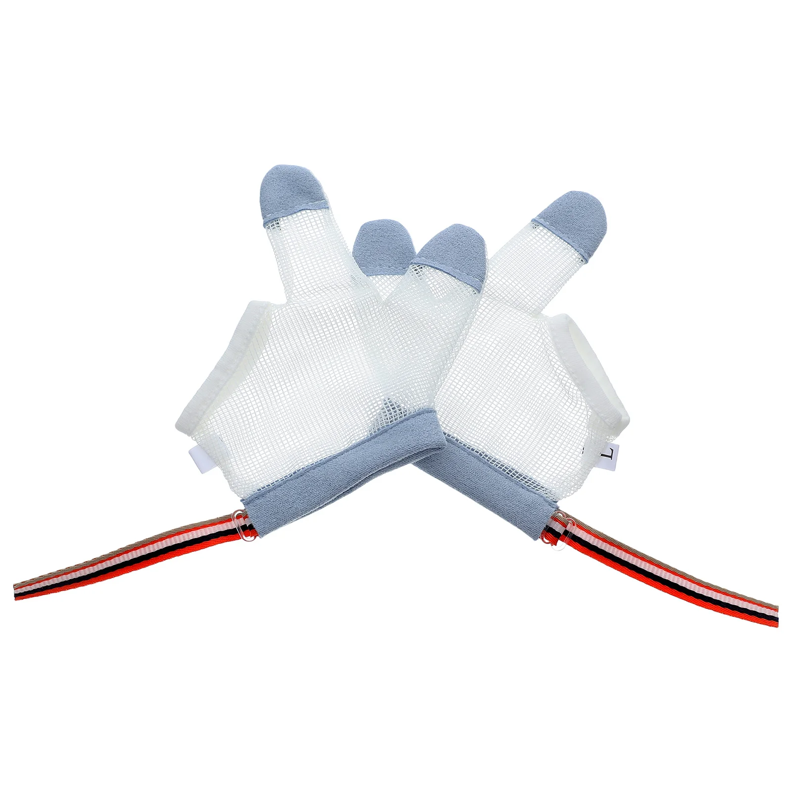 

1Pair Baby Teething Hand Gloves Breathable Nylon Half-Finger Adjustable Wrist Soft Anti-Eating Mittens Newborn