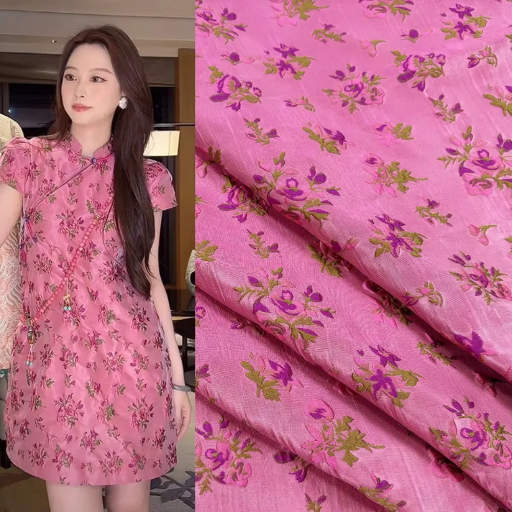 

Жаккардовая ткань, тканый брокат, куртка с короткими рукавами, одежда, ткани для рукоделия, материал для шитья, оптовая продажа ткани на метр