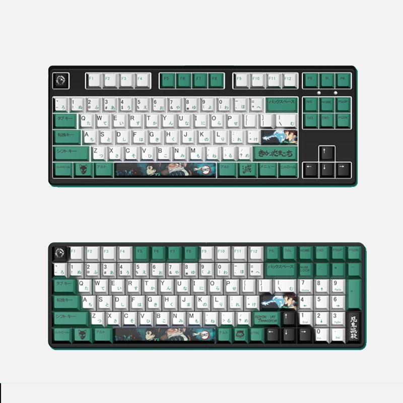 

Anime Demon Slayer New Design Green Tanjirou Keycap For Cherry Mx Switch Mechanical Keyboard 140keys Cherry Profile PBT Keycaps