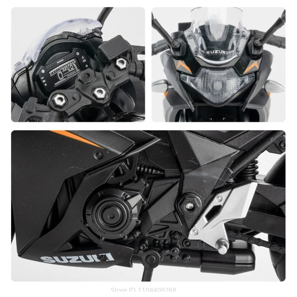 1:12 aleación Suzuki GSX250R GSX1000R motocicleta modelo coche de juguete con rueda ligera absorción de impacto vehículo en miniatura juguetes interactivos