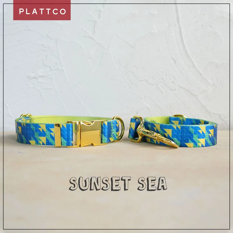 conjunto-de-cachorro-de-design-exclusivo-plattco-com-estampa-sunset-sea-e-fivela-dourada-de-alta-qualidade-tamanho-5-pdc309yg-e-pdl309yg