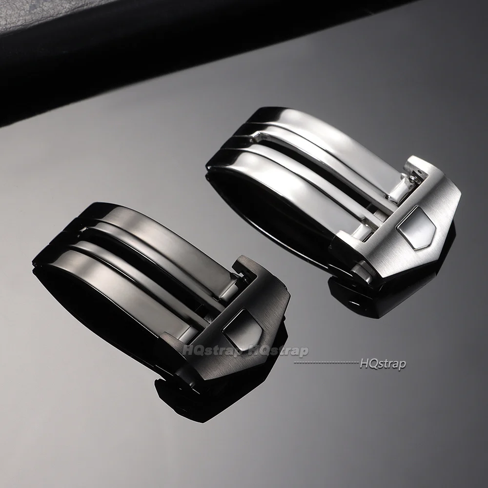 Folding Clasp 18mm 20mm Stainless Steel Watch Buckle for TAG Heuer Strap Buckle Double Press Clasps Replacement for Metal Band
